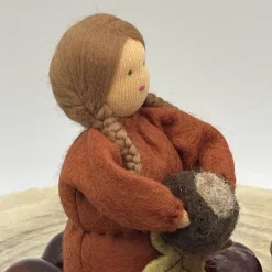 Kastanienmädchen - Jahreszeitentisch - Blumenkind - Herbst