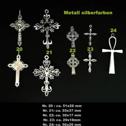 katholischer Rosenkranz, weiss,  Kreuzauswahl