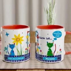 Katzensitterin Geschenk – Personalisierte Tasse mit Spruch & Lustigen Katzen – Dankeschön für Katzenmensch