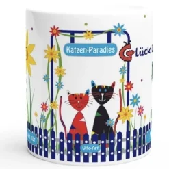 Katzensitterin Geschenk – Personalisierte Tasse mit Spruch & Lustigen Katzen – Dankeschön für Katzenmensch