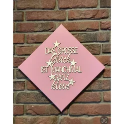 Keilrahmen mit Schriftzug