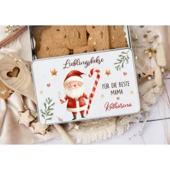 Keksdose personalisiert, Plätzchendose Weihnachten, Personalisierte Keksdose, Geschenk Kinder, Vorratsdose