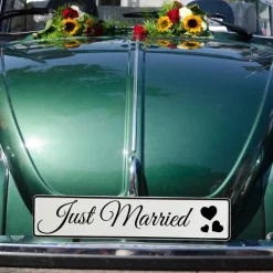 Kennzeichen zur Hochzeit Just Married Deko Hochzeitsauto Hochzeitskennzeichen Autokennzeichen Fotorequisite für Brautpaa