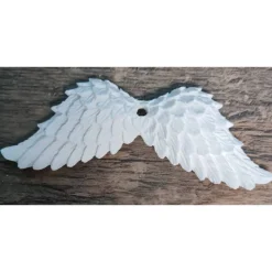 Keraflottfiguren Flügel Teelichthalter groß in weiß oder schwarz - Pastelltöne möglich