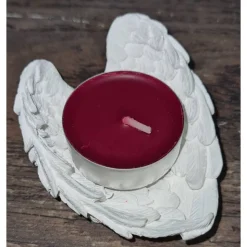 Keraflottfiguren Flügelals Teelichthalter klein in weiß oder schwarz - Pastelltöne möglich