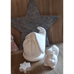 Keramik Räucherwichtel-Set – Handgefertigte Deko mit Eichhörnchen & Schneeflocke für Weihnachten oder als Wichtelgeschenk
