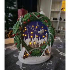 Keramik Weihnachtlicht - Lichterkette - Weihnachtsdekoration -