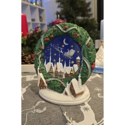 Keramik Weihnachtlicht - Lichterkette - Weihnachtsdekoration -