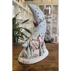 Keramik Windlicht - Weihnachtszauber - Winter - Nicolaus - Beleuchtung -