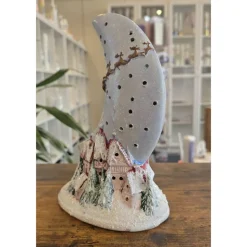 Keramik Windlicht - Weihnachtszauber - Winter - Nicolaus - Beleuchtung -