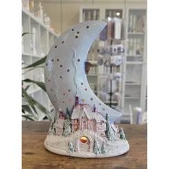 Keramik Windlicht - Weihnachtszauber - Winter - Nicolaus - Beleuchtung -