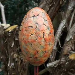 Keramikei Osterei zartes pastellbunt Ei zum Aufstecken für Stab