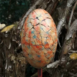 Keramikei Osterei zartes pastellbunt Ei zum Aufstecken für Stab