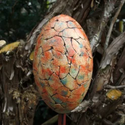 Keramikei Osterei zartes pastellbunt Ei zum Aufstecken für Stab