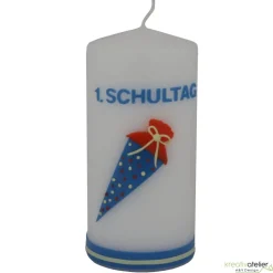 Kerze Einschulung mit Schultüte, Einschulungskerze, Kerze erster Schultag, Geschenk Schulanfang personalisierbar