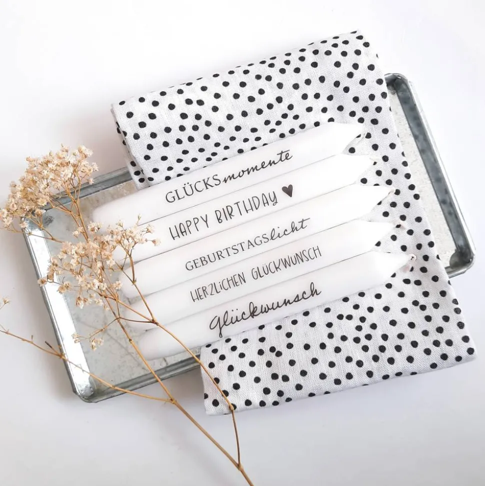 Kerze zum Geburtstag | Geburtstagskerze | Stabkerze | Geschenk | Tischdeko