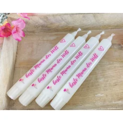 Kerzen beschriftet beste Mama-viel Glück-ME TIME