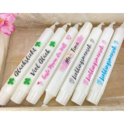 Kerzen beschriftet beste Mama-viel Glück-ME TIME