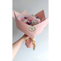 Kerzenblumenstrauß aus Sojawachs – Handgemachte Blumenkerzen – Romantische Dekoration – Geschenk für Muttertag