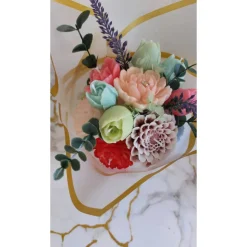 Kerzenblumenstrauß Handgemacht aus Sojawachs – Geschenkidee zum Geburtstag, Muttertag, Hochzeit & Valentinstag