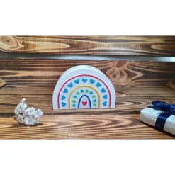 Kerzenhalter in Form eines Regenbogens - klassisch weiß oder kunterbunt