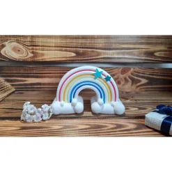 Kerzenhalter in Form eines Regenbogens - klassisch weiß oder kunterbunt