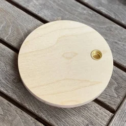 Kerzenscheibe - Holzscheibe mit Kerzentülle