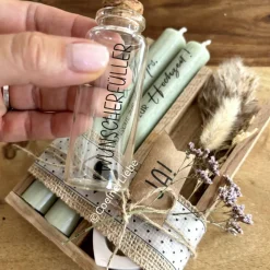 Kerzenset als stilvolles, individualisierbares Geldgeschenk zur Hochzeit – personalisierbar & hochwertig