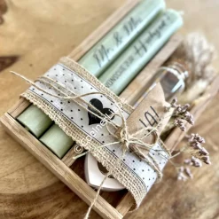Kerzenset als stilvolles, individualisierbares Geldgeschenk zur Hochzeit – personalisierbar & hochwertig