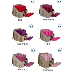 Kerzenset mit Karte |  Kleines Geschenk | Mitbringsel | Kleinigkeit | bunte Kerzen | Kerze 10cm