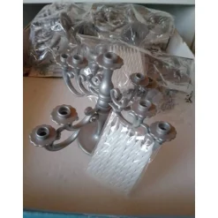 Kerzenständer Silber für Kuchen & Torten – 9 Kerzen, zusammensteckbar, elegante Deko