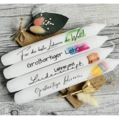 Kerzentattoo LEHRERIN, A4, Wasserschiebefolie, Kerzenfolie, Kerzensticker, Tattoofolie, Schule, Lehrer, Kerzendeko