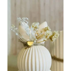 Kerzenteller Set- Inl.Vase Osterhase und Kerzenhalter-Pastell -peach– Geschenkidee -Wohnzimmer“