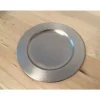 Kerzenteller silber für Kerzen 8 - 9 cm