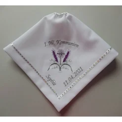 Kerzentuch, Kerzenrock für Kommunionkerze,Taufkerze, personalisiert