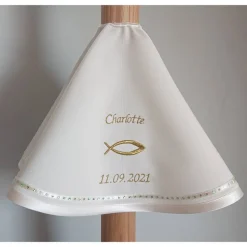 Kerzentuch, Kerzenrock für Kommunionkerze, Taufkerze, personalisiert