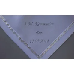 Kerzentuch, Kerzenrock für Kommunionkerze, Taufkerze