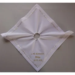 Kerzentuch, Kerzenrock für Kommunionkerze, Taufkerze