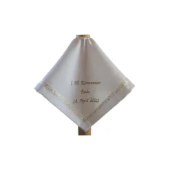 Kerzentuch, Kerzenrock für Kommunionkerze, Taufkerze