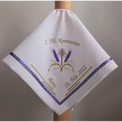 Kerzentuch, Kerzenrock für Kommunionkerze,Taufkerze, personalisiert