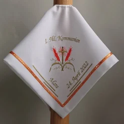 Kerzentuch, Kerzenrock für Kommunionkerze,Taufkerze, personalisiert