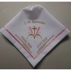 Kerzentuch, Kerzenrock für Kommunionkerze,Taufkerze, personalisiert