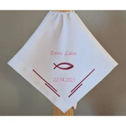 Kerzentuch, Kerzenrock für Kommunionkerze,Taufkerze, personalisiert