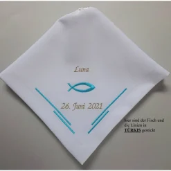 Kerzentuch, Kerzenrock für Kommunionkerze,Taufkerze, personalisiert