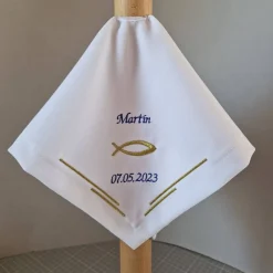 Kerzentuch, Kerzenrock für Kommunionkerze,Taufkerze, personalisiert