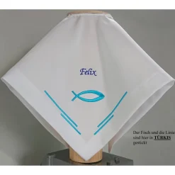 Kerzentuch, Kerzenrock für Kommunionkerze, Taufkerze, personalisiert