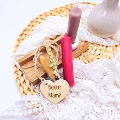 Kerzenverpackung Holz | Geschenk beste Freundin | Geschenkset Kerze | Geschenk Geburtstag  | Beste Schwester | Kerzen Kl