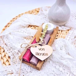 Kerzenverpackung Holz | Kerzen Geschenk Wohndeko | Geschenkset Gesburtstag | Geschenk Freundschaft | Kerzen Klötzchen |