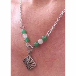 Kette, Dirndlkette, Damenkette, Collier, Jade, Trachtenschmuck, Halskette, 22