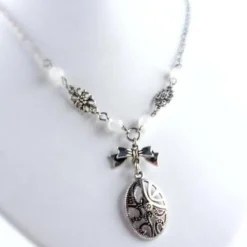 Kette, Trachtenkette, Dirndlkette, Halskette, Collier, Jade, 24